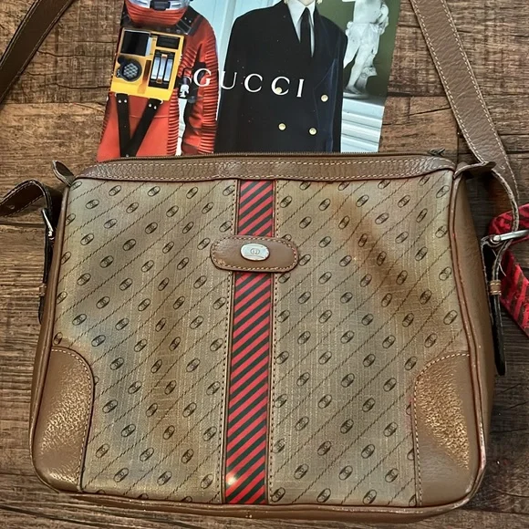 Gucci Authentic Original 70’s 6 Piece Boston Collection Tan and Red - Picture 1 of 17